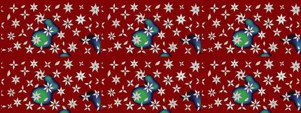 Süslü kumaş deseni. Raster deseni. Çiçekli çiçek deseni, suluboya..