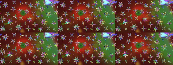 Kahverengi renkli bitkilerden oluşan parlak çiçekli çizim deseni.