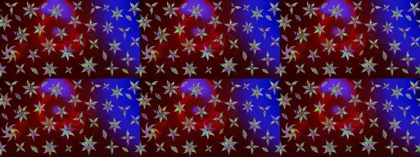 Raster güzel kumaş deseni çiziyor. Düz Çiçek Elementleri Tasarımı. Renkli Bahar Teması eskiz kalıbı. Çiçek deseni.