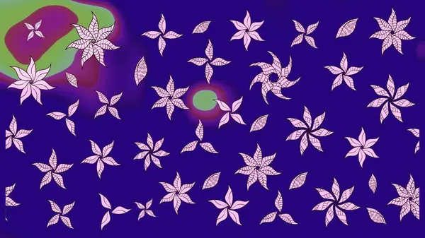 Mavi renkli çiçekler. Elle boyanmış suluboya resim çizimi çiçekler ve bitkiler.