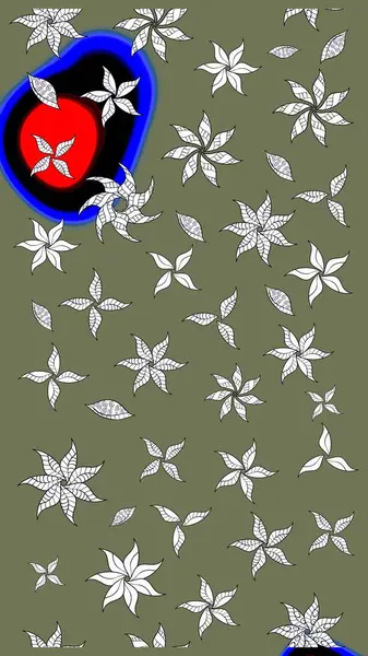 Yeşil renkli çiçekler. Nazik, narin çiçek arkaplanı. Raster çiçek desenli ve çiçekli..