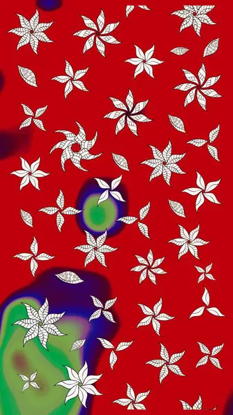 Modern, kırmızı raster arka plan duvar kağıdı çizimi, klasik çizgili desenli desenli çiçekler, çiçekli süsler. Çiçekli el çizimi çizimi deseni.