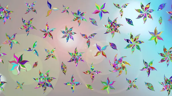 Güzel suluboya yaz çiçekleri deseni..