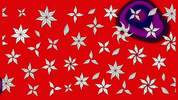 Asya tekstil tarzında. Düz Çiçek Elementleri Tasarımı. Renkli Bahar Teması eskiz kalıbı. Çiçek desenli çizim. Raster illüstrasyonu. Güzel kumaş deseni.