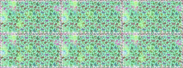 Mavi ve nötr arka planda kelebek. Davetiye, kart ve parmak izi için basit kadınsı bir model. Kusursuz. Raster illüstrasyonu.