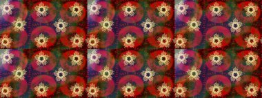 Renkli arka plan üzerinde izole sevimli kar taneleri. Raster resim. Soyut mandala veya kaprisli kar tanesi hat sanat tasarım.