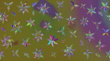 Küçük çiçekte güzel bir çiçek deseni var. Çiçekli çiçek deseni, suluboya. Raster deseni.