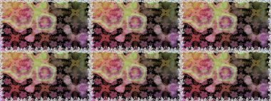 Motley illüstrasyonu. Küçük renkli çiçekler. Kusursuz. Moda baskıları için zarif bir şablon. Çiçekli yaz çiçekleri. Küçük çiçekte şirin desenler.