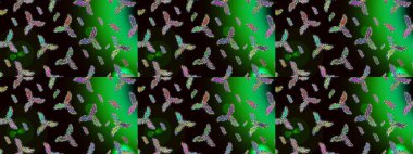 Renkli elementlerle Raster ilginç desen.