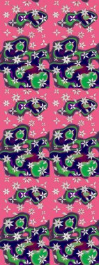 Pembe renkli çiçekler. Elle çizilmiş sonbahar çiçeği deseni. Doodle tarzı. Tekstil ve kapak tasarımı için mükemmel. Renkli pembe çizim deseni.