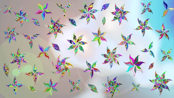 Güzel çiçek deseni. Renkli Bahar Teması eskiz kalıbı. Düz Çiçek Elementleri Tasarımı. Gri renkli çiçekler.