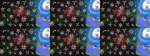 Renkli Bahar Teması eskiz kalıbı. Taslak desenli, modaya uygun kumaş deseni. Düz Çiçek Elementleri Tasarımı. Raster illüstrasyonu. Şirin çiçek elementleri..