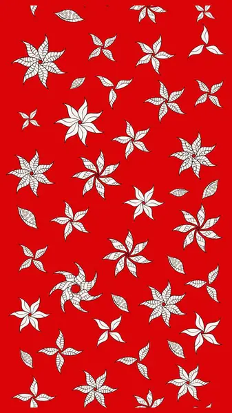 Küçük çiçekteki sevimli çiçek deseni. Kırmızı renkte çiçekler.