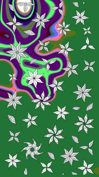 Raster Hip kumaş deseni. Eskiz Vintage Çiçek Deseni.