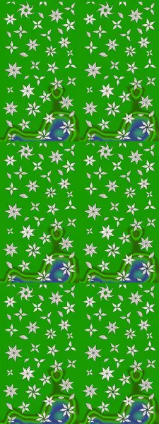 Küçük çiçekteki sevimli çiçek deseni. Yumuşak, yeşil renkli yaz çiçekleri. Raster deseni. Raster illüstrasyonu.