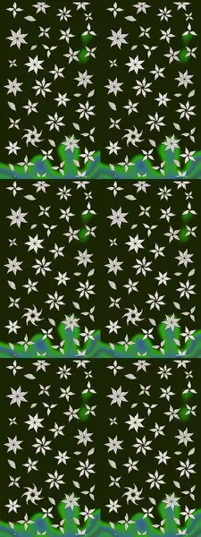 Raster illüstrasyonundaki çiçek desenli çizim. Raster illüstrasyonu. Güzel kumaş deseni. Gri renklerde.