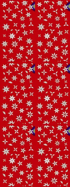 Yumuşak, yaz çiçekli arka plan. Çiçekli karalama şeklinde Raster çiçek deseni. Kırmızı renkte çiçekler.