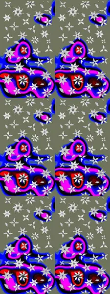 Raster illüstrasyonu. Hoş bir çiçek geçmişi var. Güzel kumaş deseni. Küçük çiçekte çizim deseni.