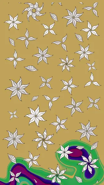 Moda baskısı. Çiçeğin suluboya çizimlerinin mükemmel deseni. Ton halinde. Dekorasyon ve tasarım için güzel bir desen. Suluboya desenli çiçek deseni.