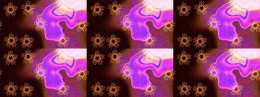 Renkli arka planda izole kar taneleri. Raster illüstrasyonu. Kış kar tanesi, raster arka plan. Yüzey için tekrarlanan doku, ambalaj kağıdı, siyah, kahverengi ve mor renkler.