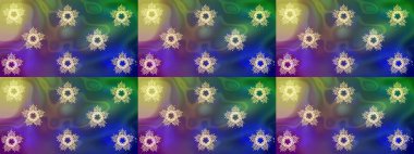 Raster resim. Renkli arka plan üzerinde izole sevimli kar taneleri. Güzel kar tanesi simgesi. Basit örnek web için güzel kar tanesi simgesinin.