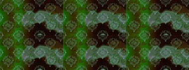 Raster illüstrasyonu. Renkli, pürüzsüz desen. Çiçek arkaplan. Çiçek duvar kâğıdı. Yeşil, kahverengi ve siyah renkli şirin tekstil.