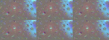 Çiçekli çiçek deseni, suluboya. Süslü kumaş deseni. Raster deseni.