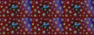 Taslak dekoratif arka plan, çiçek mandala. Çiçek. Kırmızı renklerde. Raster illüstrasyonu.