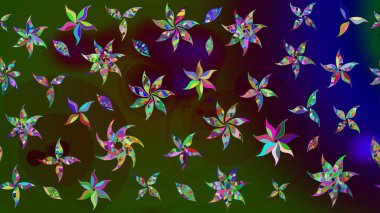 Hediye ambalaj kağıdı, tebrik kartları, posterler ve pankart tasarımı. Raster düz çiçek çizim deseni. Kahverengi renkte çiçekler.