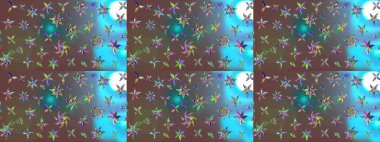 Renkli Yaz Temalı eskiz kalıbı. Kahverengi renkli çiçekler. Düz Çiçek Elementleri Tasarımı. Raster illüstrasyonunda çiçek deseni çizimi.