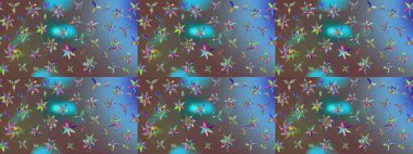 Raster çiçek desenli çiçek deseni, yapraklar, dekoratif elementler, sıçrama, lekeler, el çizimi kontur çizgileri ve Doodle çizim stili, grafik raster çizim çizimi.