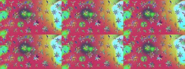 Düz Çiçek Elementleri Tasarımı. Renkli Yaz Temalı eskiz kalıbı. Pembe renkli çiçekler. Raster illüstrasyonunda çiçek deseni çizimi.