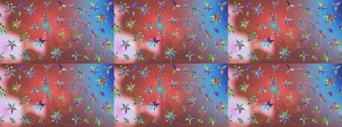 Raster illüstrasyonu. Eskiz tarzı pembe renkler. El yapımı çiçek ve bitki koleksiyonu. Raster illüstrasyonu. Şirin karalamalı çiçek deseni çiz..