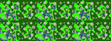 Küçük çiçekte güzel bir desen. Çiçekli yaz çiçekleri. Küçük renkli çiçekler. Robot resim. Motley illüstrasyonu. Moda baskıları için zarif bir şablon.