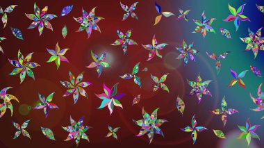 Eskiz geçmişi. Raster illüstrasyonu. Tomurcukları papatya çiçekleri olan sevimli bir çiçek deseni. Eski usul. Miles Fleur, süslü püslü bir süs. Kumaş, tekstil ve duvar kağıdı baskısı için..