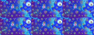 Doğum günü kartı ya da düğün davetiyesi. Çiçekli tebrik kartı. Suluboya çiçek buketi. Çiçek arkaplan. Mavi renklerde. Raster illüstrasyonu.