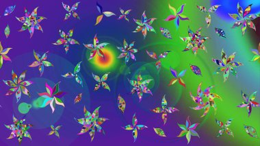 Robot resim. Moda baskıları için zarif bir şablon. Küçük çiçekte güzel bir desen. Küçük renkli çiçekler. Çiçekli yaz çiçekleri. Motley illüstrasyonu.