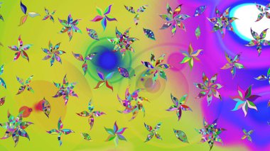 Sarı renkli vadi çiçekleri. Çiçeksel çizim kalıbının çizimi.