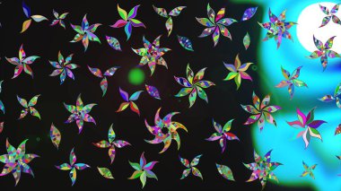 Raster illüstrasyonu. Çiçek. Gri renklerde. Taslak dekoratif arka plan, çiçek mandala.