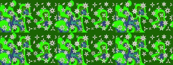 Küçük çiçekte güzel bir desen. Çiçekli yaz çiçekleri. Küçük renkli çiçekler. Robot resim. Motley illüstrasyonu. Moda baskıları için zarif bir şablon.