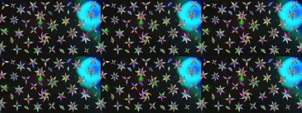 Çiçek süslemeli çizim deseni. Gri renkli çiçekler. Raster illüstrasyonu.