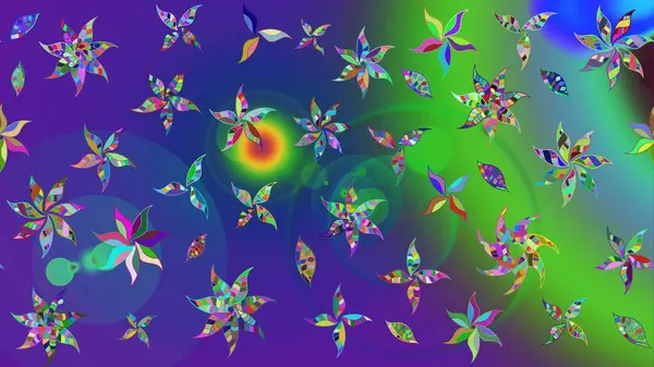 Robot resim. Moda baskıları için zarif bir şablon. Küçük çiçekte güzel bir desen. Küçük renkli çiçekler. Çiçekli yaz çiçekleri. Motley illüstrasyonu.