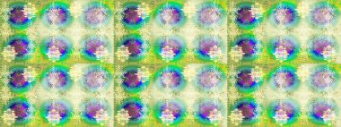 Renkli arka planda izole tatlı kar taneleri. Yuvarlak raster kar tanesi. Soyut kış yeşili, nötr ve bej süsü. Raster illüstrasyonu. Güzel kar tanesi..