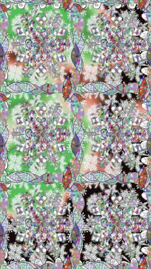 Modern çiçek arkaplanı. Halk tarzı. Rengarenk çiçekleri ve doğal renklerde yaprakları olan harika, pürüzsüz çiçek deseni. Moda baskıları için zarif bir şablon.