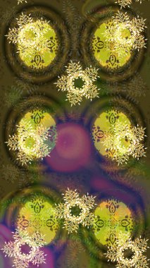 Düz kar karalama ikonları, yılbaşı afişi için kar taneleri silueti, kartlar. Yeni yıl kar tanesi. Yeşil renklerde şirin soyut kar tanesi raster tasarımı.