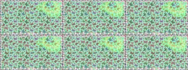 Mavi ve yeşil arka planda renkli kelebekler. Renkli folklorlu, kelebekli kusursuz desen. Paketleme, kağıt, kumaş için uygun.