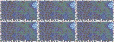 Mistik, semboller. Mavi ve nötr bir arkaplana el çizimi. Kusursuz renksiz desen. Tekrarlanan karalamalar.