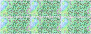 Raster illüstrasyonu. Mavi ve nötr renklerdeki renkli kelebeklerin kusursuz arka planı. Tekstil, duvar kağıtları, web sayfası arkaplanları, yüzey dokuları için mükemmel.