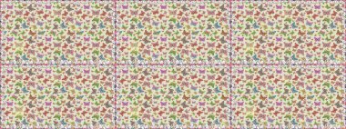 Karala, karala, karala. Tekstil baskısı için ekose kelebek. Kusursuz desen. Raster illüstrasyonu. Gri ve nötr renkler üzerine resim.