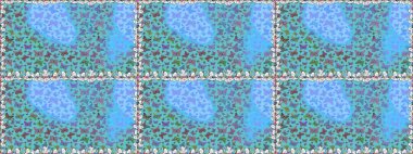 Sonsuz. Raster illüstrasyonu. Mavi ve nötr suluboya kelebekleri olan pürüzsüz bir arkaplan deseni. Yazdırmayı tekrarla.